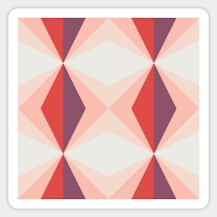 Retro Geometric Diamond Pattern Sticker